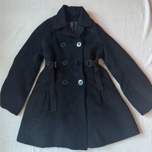 Stylish Black Double-Breasted Coat